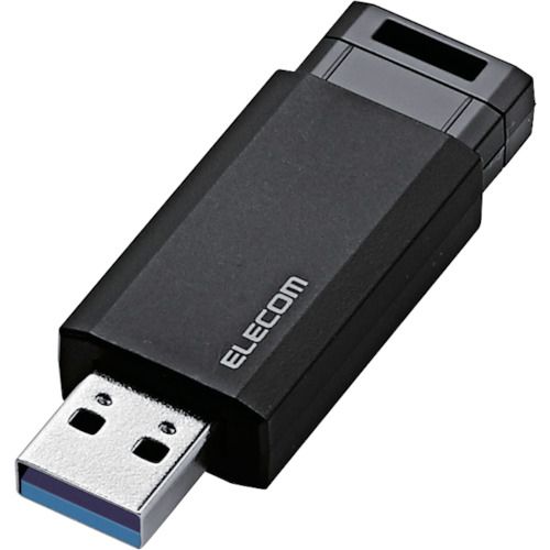 【期間限定!対象商品P2～20倍】 ＥＬＥＣＯＭ　ＵＳＢ３．１（Ｇｅｎ１）対応　ノック式ＵＳＢメモリ　６４ＧＢ　ブラック　1個 (MFPKU3064GBK)