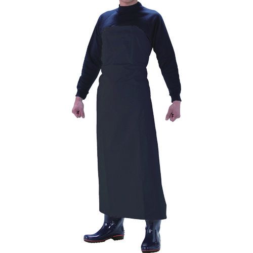 【期間限定!対象商品P2～20倍】 カジメイク　１９０２　ジャスト胸付前掛　紺　Ｌ　1枚 (190255L)