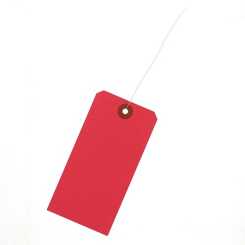 【期間限定!対象商品P2～20倍】 シモジマ　荷札　２号　６０×１２０　赤　１０００枚入り　1箱 (003501704)
