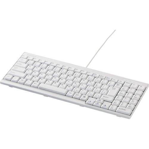 【期間限定!対象商品P2～20倍】 ＢＵＦＦＡＬＯ　ＵＳＢ接続　有線スリムキーボード　ホワイト　1個 (BSKBU14WH)