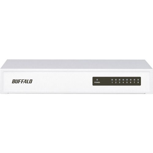 【期間限定!対象商品P2～20倍】 ＢＵＦＦＡＬＯ　１０／１００Ｍｂｐｓ対応　スイッチングＨｕｂ　金属筐体／電源内蔵モデル　８ポート　ホワイト　1個 (LSW4TX8NSWH)