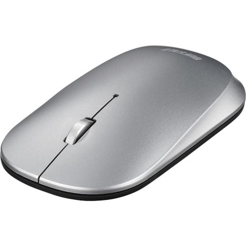 【期間限定!対象商品P2～20倍】 ＢＵＦＦＡＬＯ　薄型　３ボタン　Ｂｌｕｅｔｏｏｔｈ　ＢｌｕｅＬＥＤマウス　ノーマル　シルバー　1個 (BSMBB330NSV)