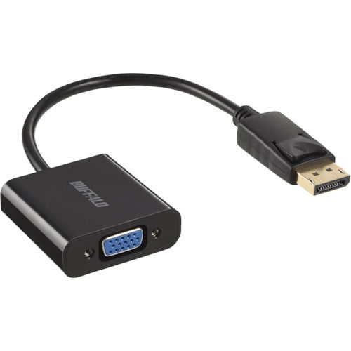 【期間限定!対象商品P2～20倍】 ＢＵＦＦＡＬＯ　ＤＰ－ＶＧＡ　変換アダプター　０．１５ｍ　ブラック　1個 (BDPVGBK)