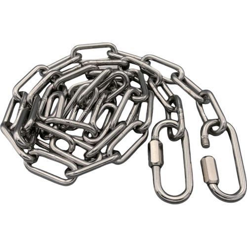 【期間限定!対象商品P2～20倍】 ラクテム　溶接チェーン　ステンレス　線径４ｍｍ　２Ｍ　リングキャッチ付　1本 (WCSR2)