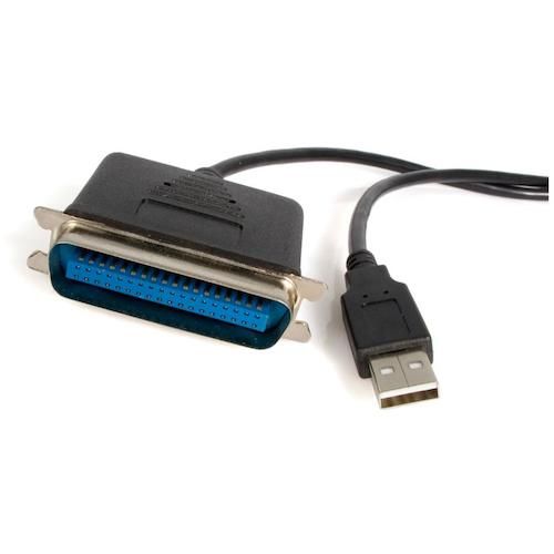 【期間限定!対象商品P2～20倍】 ＳｔａｒＴｅｃｈ　パラレル変換ケーブル／ＵＳＢ－Ａ　－　Ｃｅｎｔｒｏｎｉｃｓ（セントロニクス　）３６ピン／１．８ｍ／オス　－　オス　1袋 (ICUSB1284)