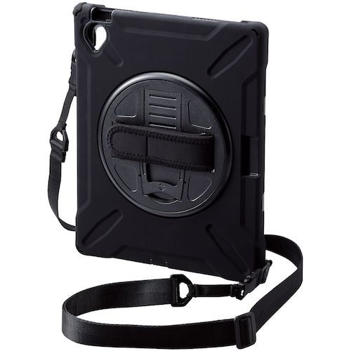 【期間限定!対象商品P2～20倍】 ＥＬＥＣＯＭ ｉＰａｄ１０．９ 第１０世代用フルプロテクトケース ショルダーベルト付 スタンド付 ブラック 1個 (TBA22RHVHBK)