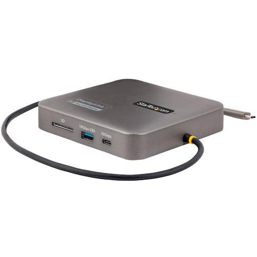 【期間限定!対象商品P2～20倍】 ＳｔａｒＴｅｃｈ　マルチポートアダプター／ＵＳＢ－Ｃ／２画面／４Ｋ６０Ｈｚ　ＨＤＭＩ／１００Ｗ　ＰＤ／２ｘ　ＵＳＢハブ／有線ＬＡＮ／ＳＤ　1個 (102BUSBCMULTIPORT)
