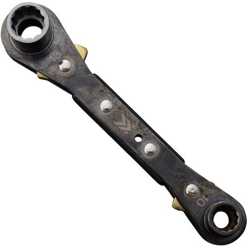 【SS押さえる 38万商いもの以上10%OFF】 フジ矢 板ラチェットレンチ（黒金） 1丁 (FRS11BG)