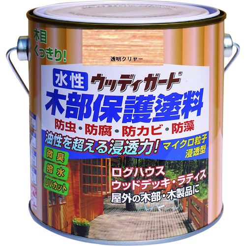 【期間限定!対象商品P2～20倍】 ニッぺ　水性ウッディガード　０．７Ｌ　透明クリヤー　ＨＷ２１３－０．７　1缶 (4976124533341)