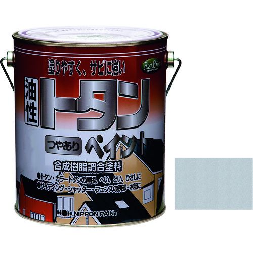 【期間限定!対象商品P2～20倍】 ニッぺ　トタンつやありペイント　２ｋｇ　シルバー　ＨＹＰ００８－２　1缶 (4976124184970)