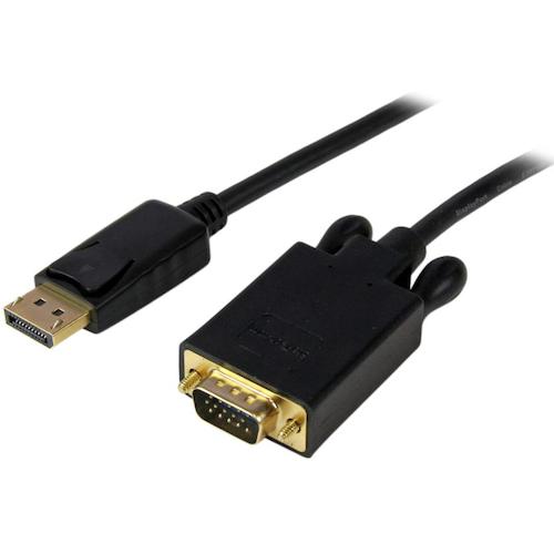 【期間限定!対象商品P2～20倍】 ＳｔａｒＴｅｃｈ ディスプレイ変換ケーブル／ＤＰ － ＶＧＡ／１．８ｍ／１０８０ｐ／アクティブ変換 1袋 (DP2VGAMM6B)