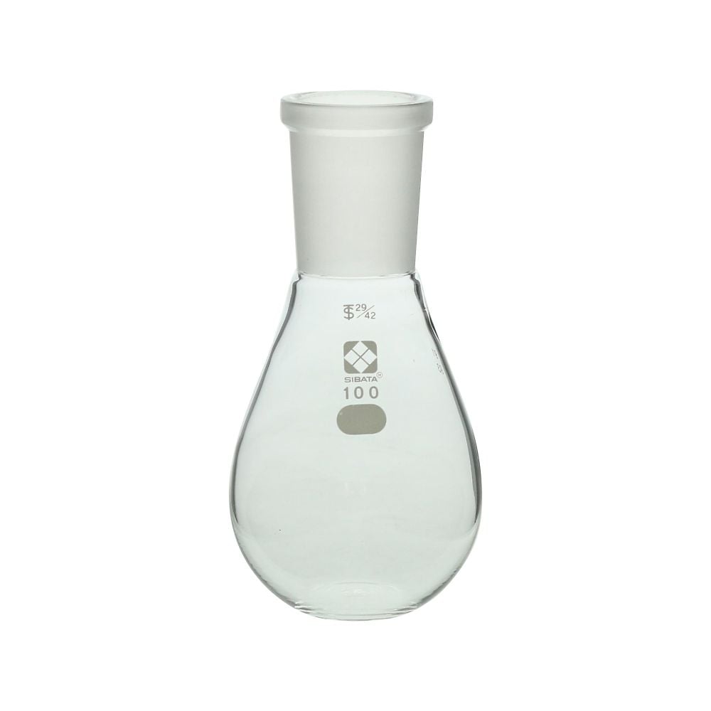 【期間限定!対象商品P2~20倍】 共通平底なす形フラスコ 29/42 100mL 1個