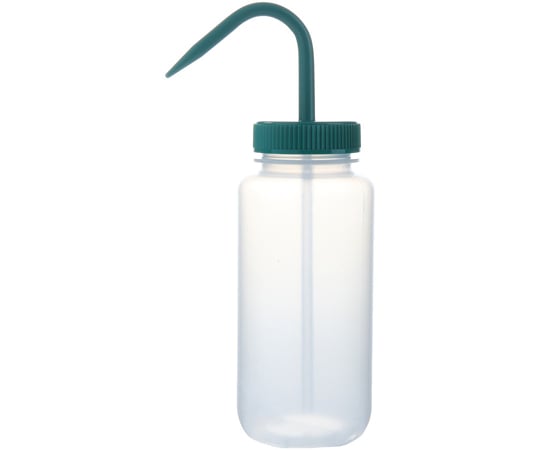 【期間限定!対象商品P2～20倍】 Wash Bottles Color Coded Wide Mouth 500mL Clear/Green 1箱（6個入）　120248 1箱(6個入)