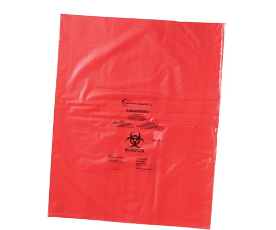 【SS制限事項 38万商いもの以上10%OFF】 Biohazard Bags PP 19x23inch 483x584粍 Red 1箱（200個入） HS10322 1箱(200個入)