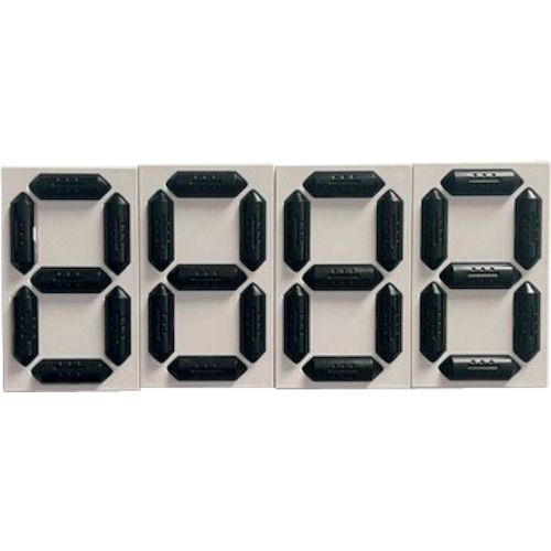 【期間限定!対象商品P2～20倍】 緑十字　くるっと３Ｄデジタル数字札　ＫＤＳ－２０２　４個セット　８８×５３×１６ｍｍ　裏面テープ付き　1組 (413204)
