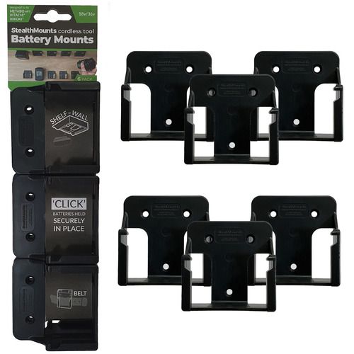 【期間限定!対象商品P2～20倍】 ステルスマウント　バッテリーマウントハイコーキ／メタボＨＰＴ／ヒタチ１８Ｖ用（６個入り）ブラック　1個 (BMMHH18BLK6)
