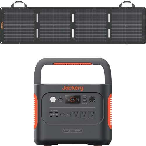 【期間限定!対象商品P2～20倍】 Ｊａｃｋｅｒｙ Ｓｏｌａｒ Ｇｅｎｅｒａｔｏｒ １０００Ｐｌｕｓ ポータブル電源 ソーラーパネル１枚セット（同梱モデル） 1Ｓ (JSG1010E)