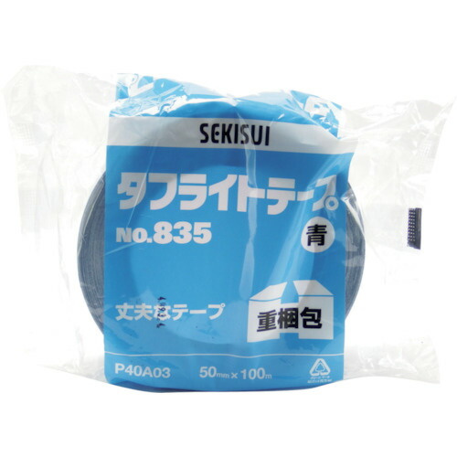 【SS制限事項 38万商いもの以上10%OFF】 積水 タフライトテープ＃８３５ ５０Ｘ１００ 青 50巻
