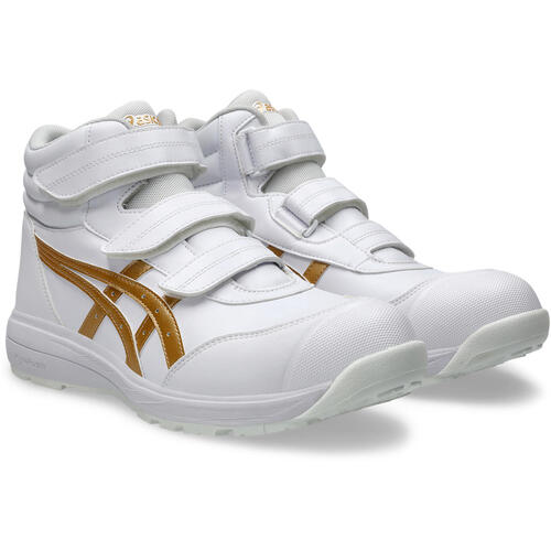 【期間限定!対象商品P2~20倍】 ASICS 2025年3月中旬発売 ウィンジョブ CP312 ホワイト×ピュアゴールド 26.0cm 1足|福祉用具のバリューケア