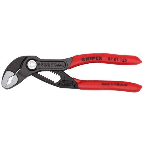 【期間限定!対象商品P2～20倍】 ＫＮＩＰＥＸ　【ブリスターパック仕様】ミニウォーターポンププライヤー　１２５ｍｍ　コブラ　ソフトプラスチックハンドル 1丁