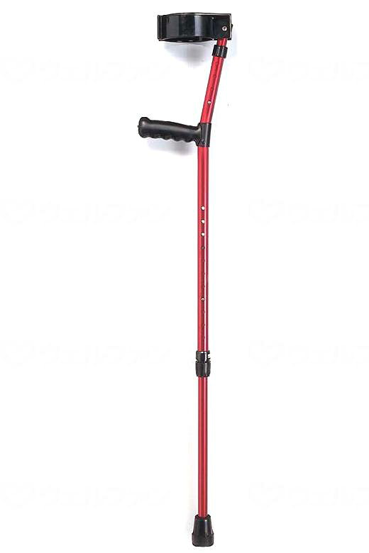 【期間限定!対象商品P2～20倍】 日進医療器　ロフストランドクラッチＴＹ１３２／レッド／大｜福祉用具のバリューケア