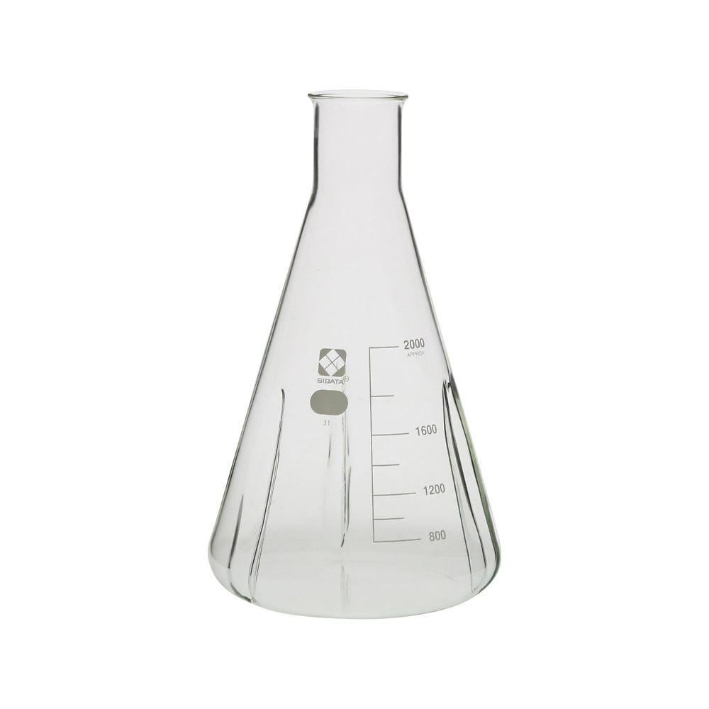 【期間限定!対象商品P2~20倍】 バッフル三角フラスコ 2000mL 1本