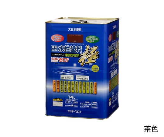 【期間限定!対象商品P2～20倍】 水性ECOアクア 14L　ダークブラウン 1缶