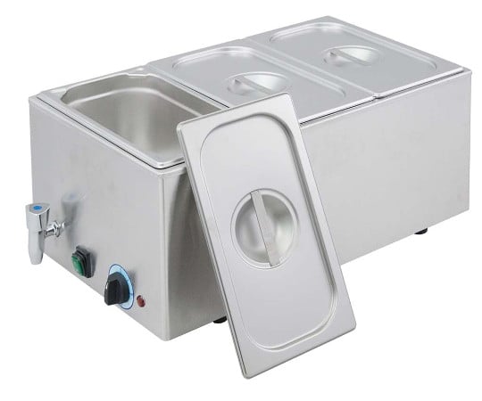 【期間限定!対象商品P2～20倍】 EBM　電気式フードウォーマー（湯煎式）YFK-3（1/3×3）　3790200 1個