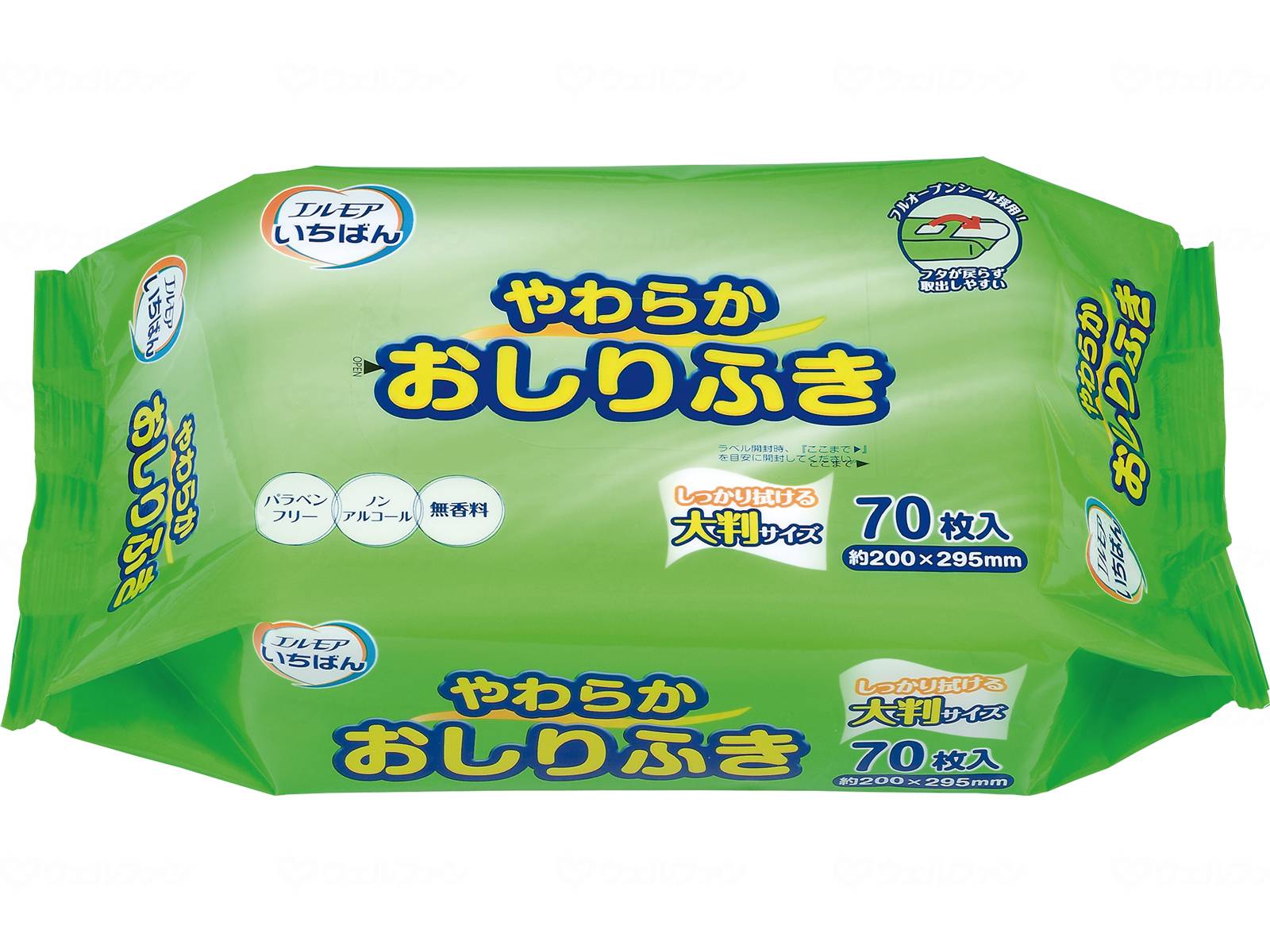 【期間限定!対象商品P2～20倍】 カミ商事ｴﾙﾓｱいちばんやわらかおしりふき ｹｰｽ