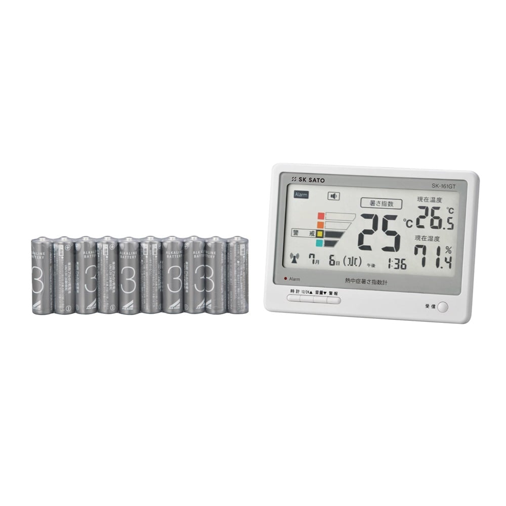 【SS制限事項 38万商いもの以上10%OFF】 意気組み症暑さ指針計（屋内専用）単三蓄電池10本付き添い人 SK-161GT+TAN-3 1仕掛ける