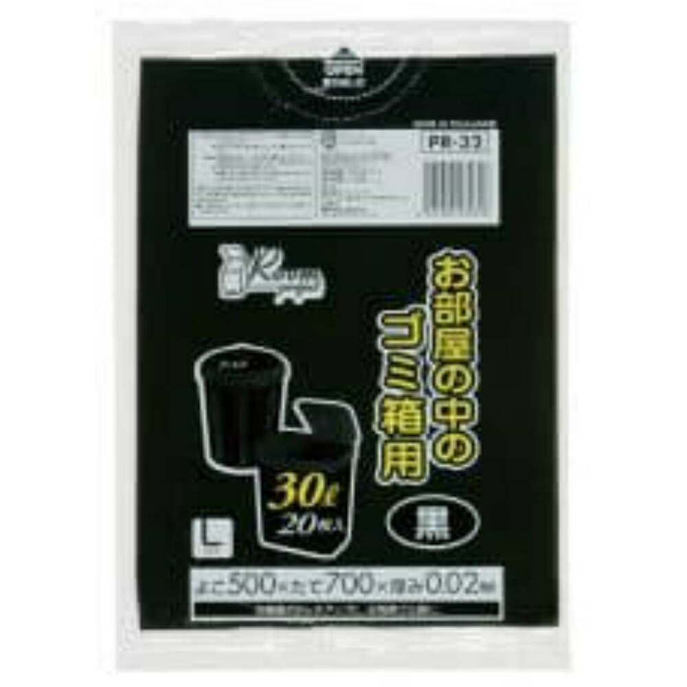 【期間限定!対象商品P2～20倍】 ＰＲ３２部屋用ごみ袋３０Ｌ２０Ｐ黒 × 50点