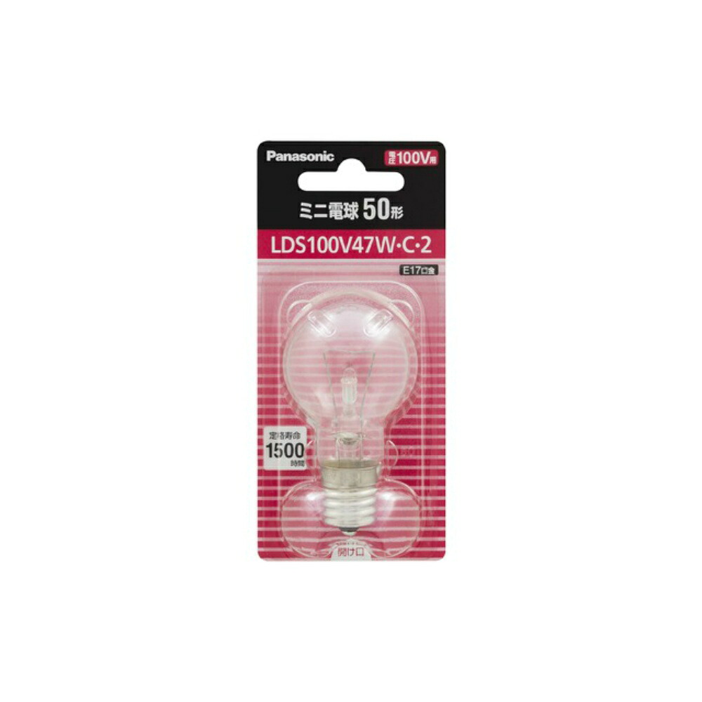 【期間限定!対象商品P2～20倍】 ＬＤＳ１００Ｖ４７ＷＣ２　ミニ電球５０形　クリア × 20点