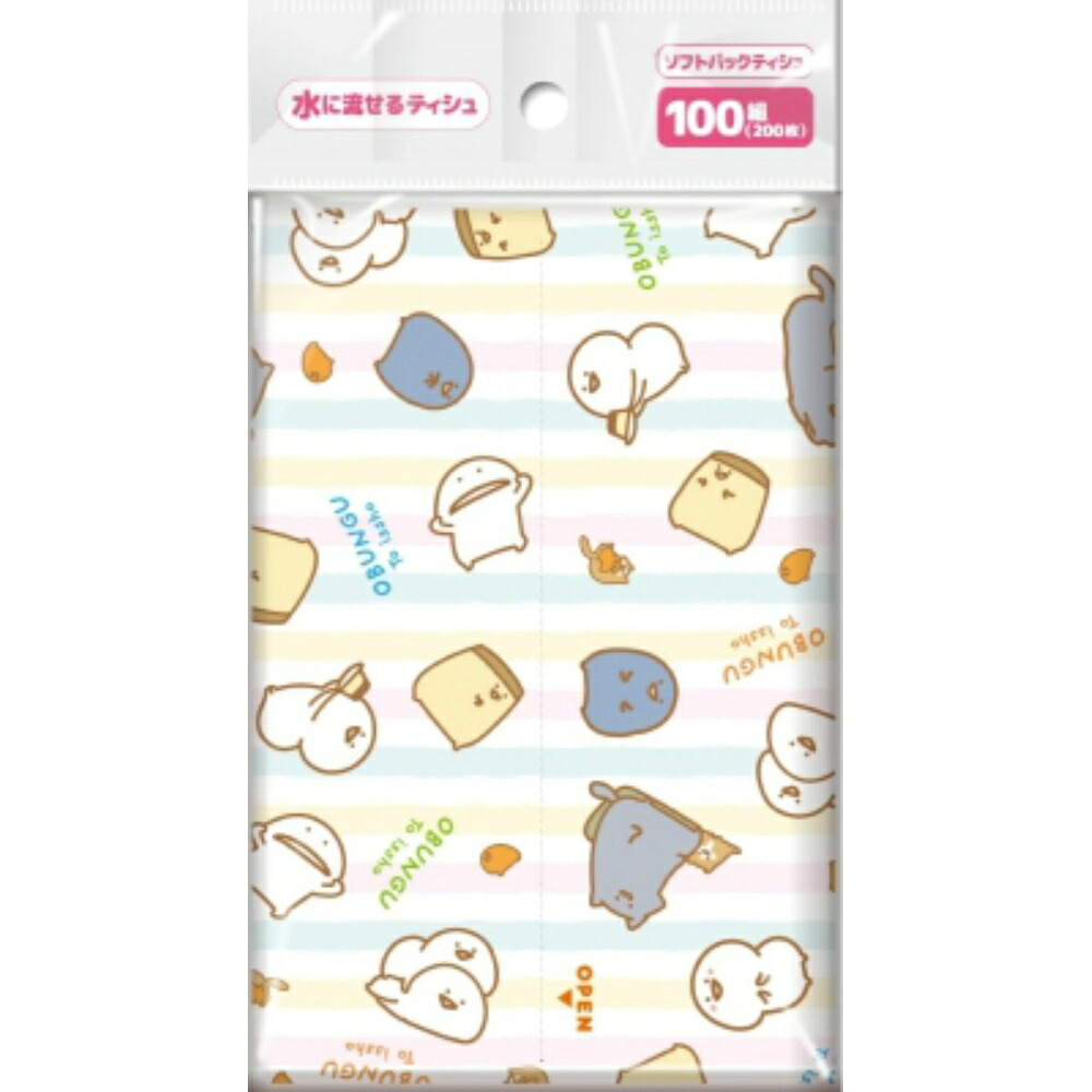 【期間限定!対象商品P2～20倍】 お文具といっしょ　ソフトパックティシュ１００組 × 300点