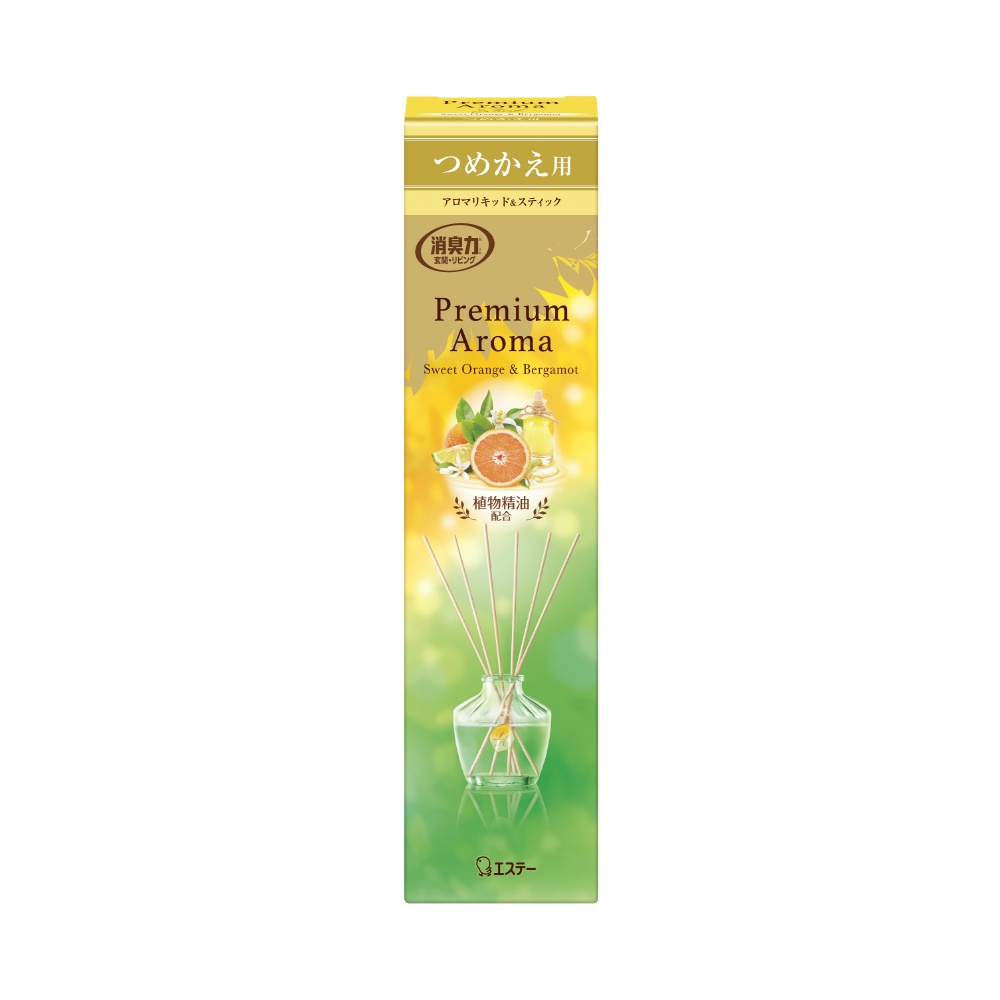 【期間限定!対象商品P2～20倍】 お部屋の消臭力　ＰＲＥＭＩＵＭ　ＡＲＯＭＡ　ＳＴＩＣＫ　詰替　スイートオレンジ＆ベルガモット × 24点