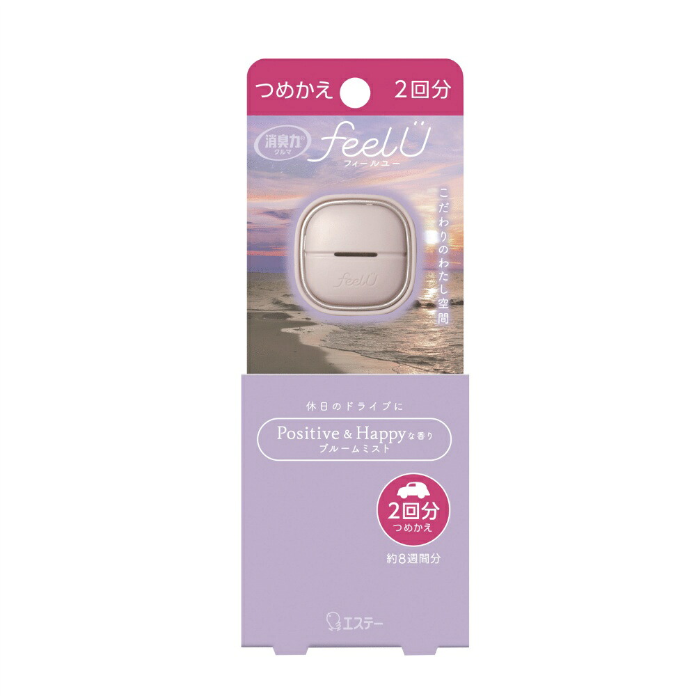 【期間限定!対象商品P2～20倍】 消臭力　クルマ用　ｆｅｅｌＵ　クリップタイプ　つめかえ　ブルームミスト × 28点