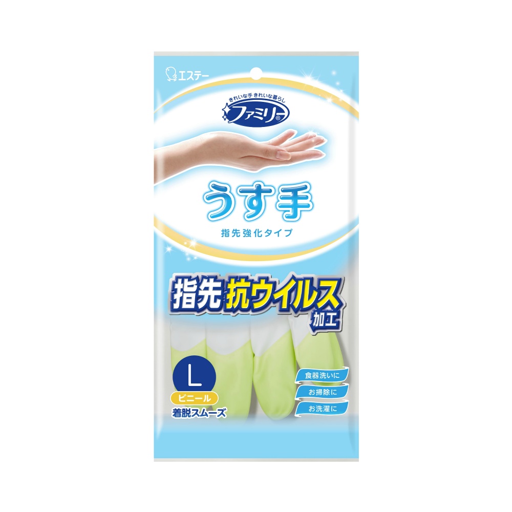 【期間限定!対象商品P2～20倍】 ファミリービニールうす手抗ウイルス加工ＬＧ　１双 × 240点