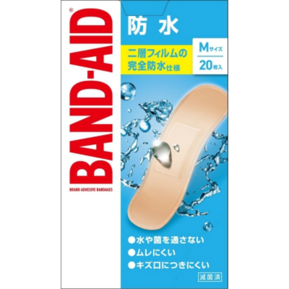 【期間限定!対象商品P2~20倍】 バンドエイド 防水 Mサイズ 20枚 × 72点