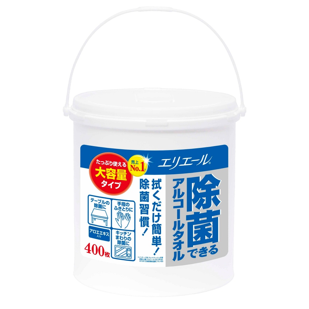 【期間限定!対象商品P2～20倍】 エリエール除菌アルコールタオル本体４００枚 × 6点