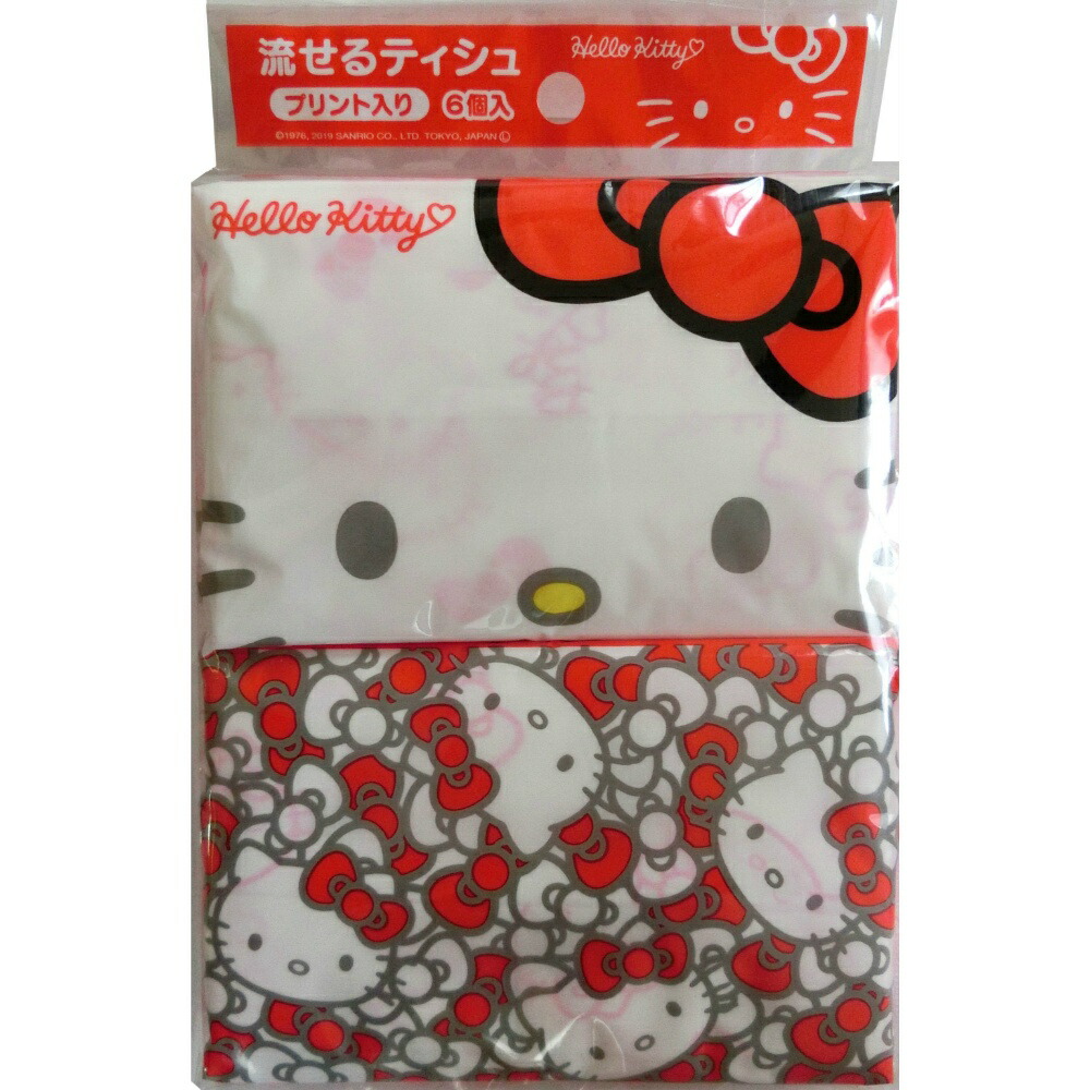 【期間限定!対象商品P2～20倍】 キティプリント６Ｐ（ポケットティッシュ） × 100点