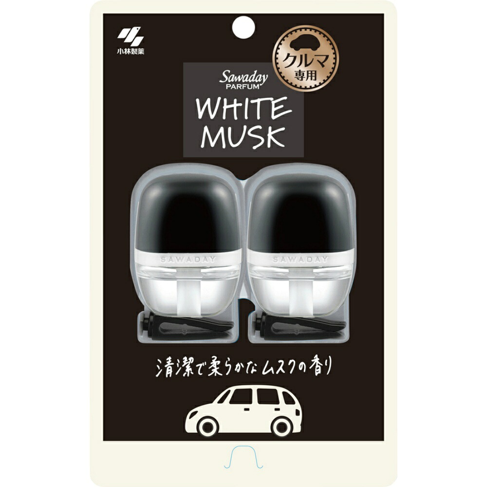 【期間限定!対象商品P2～20倍】 ＳＡＷＡＤＡＹクルマ専用クリップパルファムホワイトムスク２Ｐ × 27点
