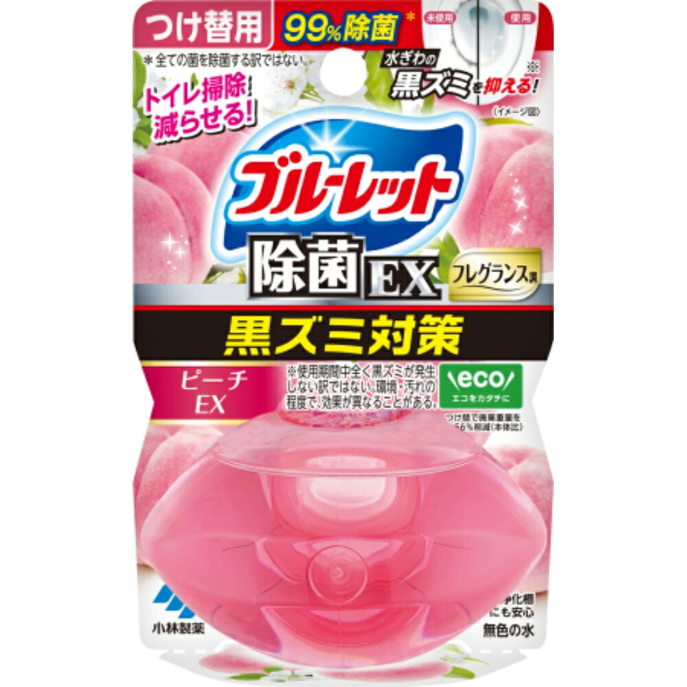 【期間限定!対象商品P2～20倍】 液体ブルーレットおくだけ除菌ＥＸフレグランスつけ替用　ピーチＥＸの香り × 48点