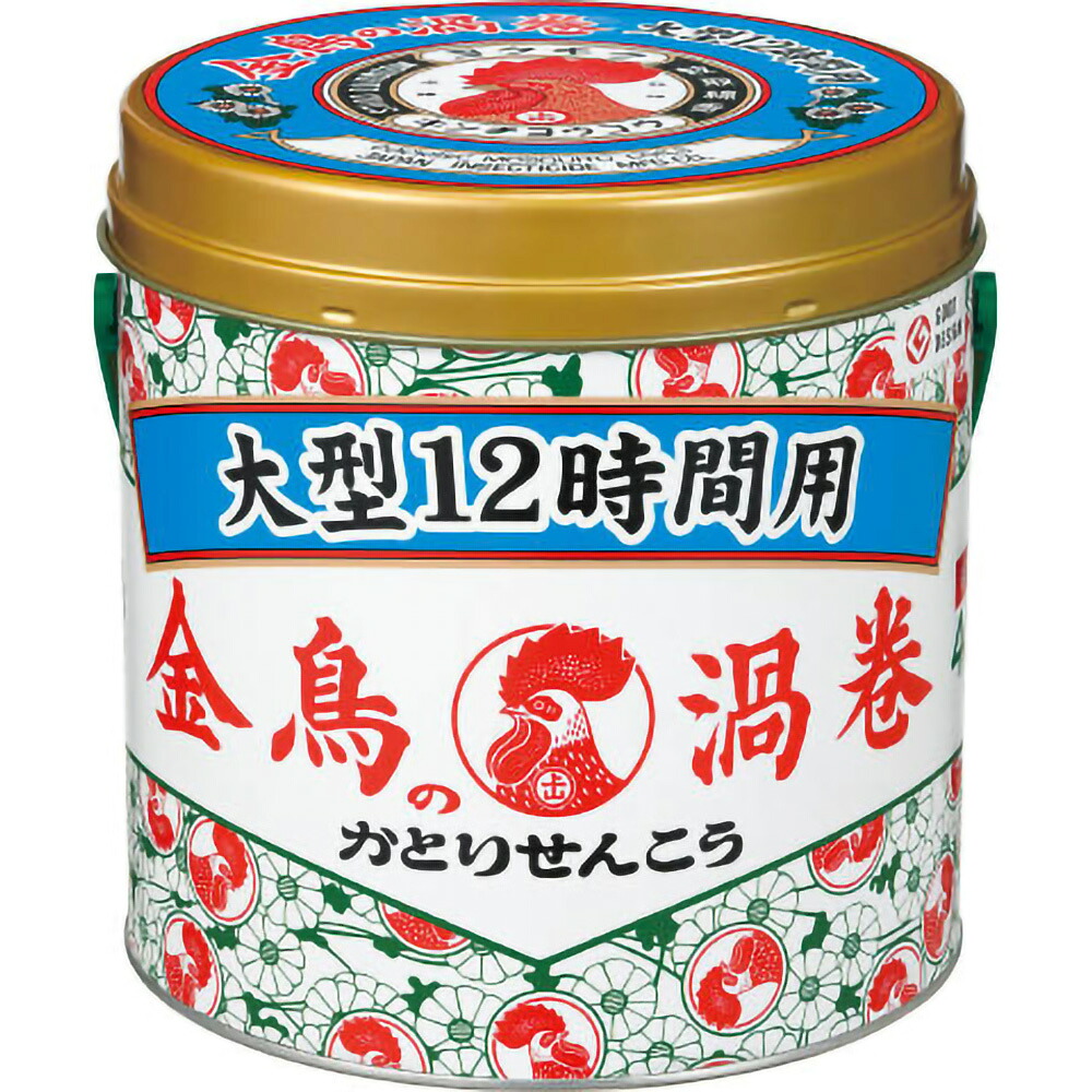 【期間限定!対象商品P2～20倍】 金鳥の渦巻　大型　１２時間用　４０巻缶 × 12点