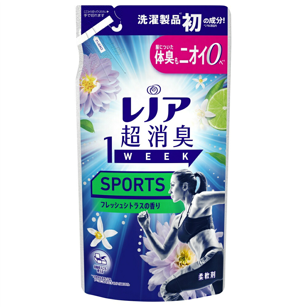 【期間限定!対象商品P2～20倍】 レノア超消臭１ｗｅｅｋＳＰＯＲＴＳフレッシュシトラスの香りつめかえ用 × 16点