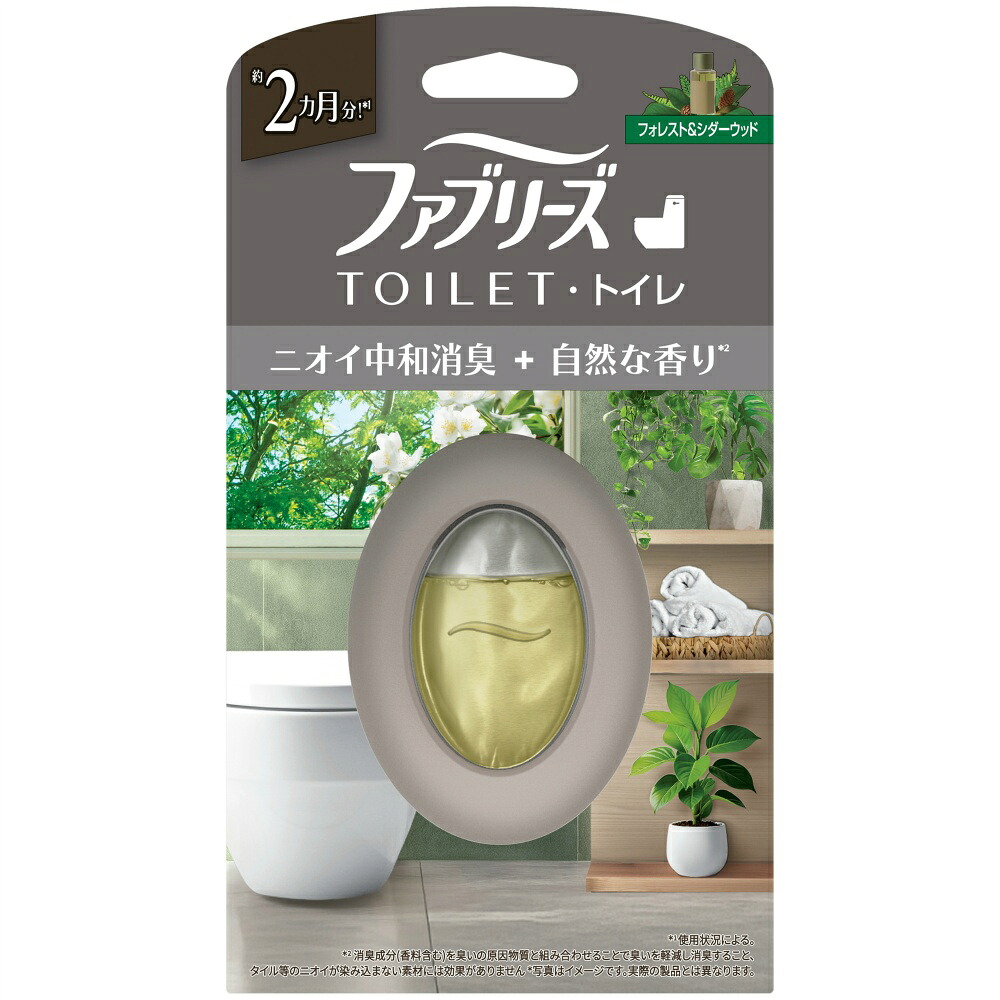 【期間限定!対象商品P2～20倍】 ファブリーズトイレ用消臭剤プレミアムシリーズ消臭＋自然な香りフォレスト＆シダーウッド × 24点