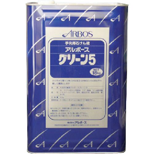 【期間限定!対象商品P2～20倍】 アルボース　石鹸液グリーン５　１８ＫＧ 1缶