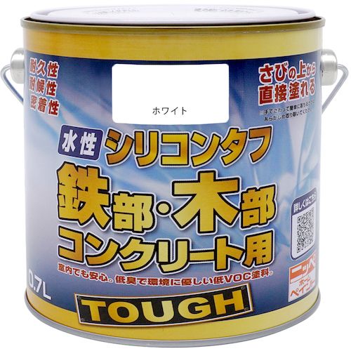 【期間限定!対象商品P2～20倍】 ニッぺ　水性シリコンタフ　ホワイト　１．６Ｌ 1缶