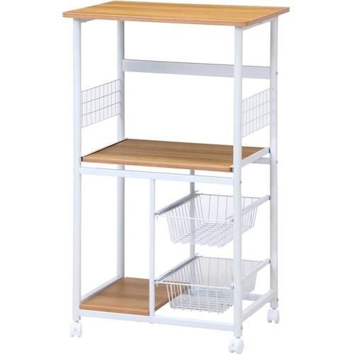 【期間限定!対象商品P2～20倍】 不二貿易　レンジワゴン　ＦＢＣ－９８１２　ＷＨ／ＮＡ 1個
