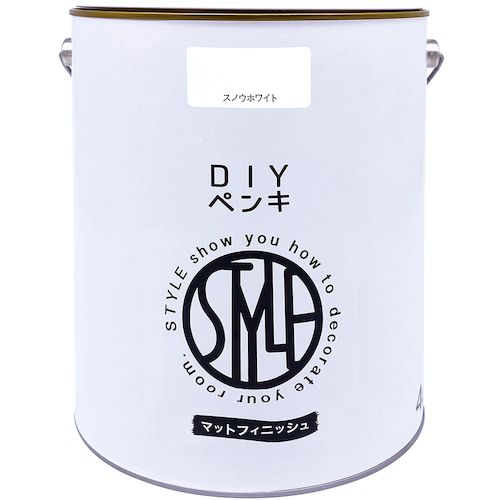 【SS制限事項 38万商いもの以上10%OFF】 ニッぺ ＤＩＹ絵の具 引っ敷き為し終わる スノウホワイト ４ｋｇ 1缶
