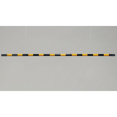 【期間限定!対象商品P2～20倍】 緑十字 高さ制限バー（封入レンズタイプ） 黄反射／黒 ５４ｍｍΦ×３Ｍ 取付ワイヤー付 ＡＢＳ樹脂 1本