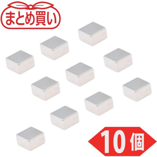 【SS制限事項 38万商いもの以上10%OFF】 ＴＲＵＳＣＯ まとめ買い ネオジム羅針盤 角形 １０粍Ｘ１０粍Ｘ６粍 １０個入 1袋